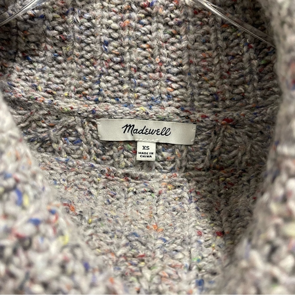 Madewell Colorfleck Ribbed Turtleneck Sweater Knit Size X-Small - Picture 7 of 11